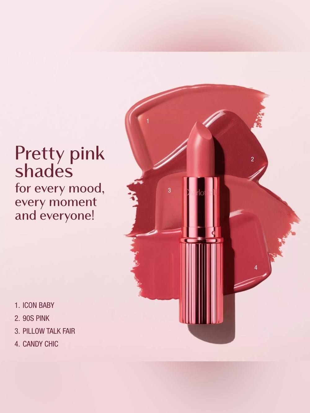 Charlotte Tilbury • K.I.S.S.I.N.G Lipstick in Pillowtalk Fair • New in Box - Picture 7 of 9